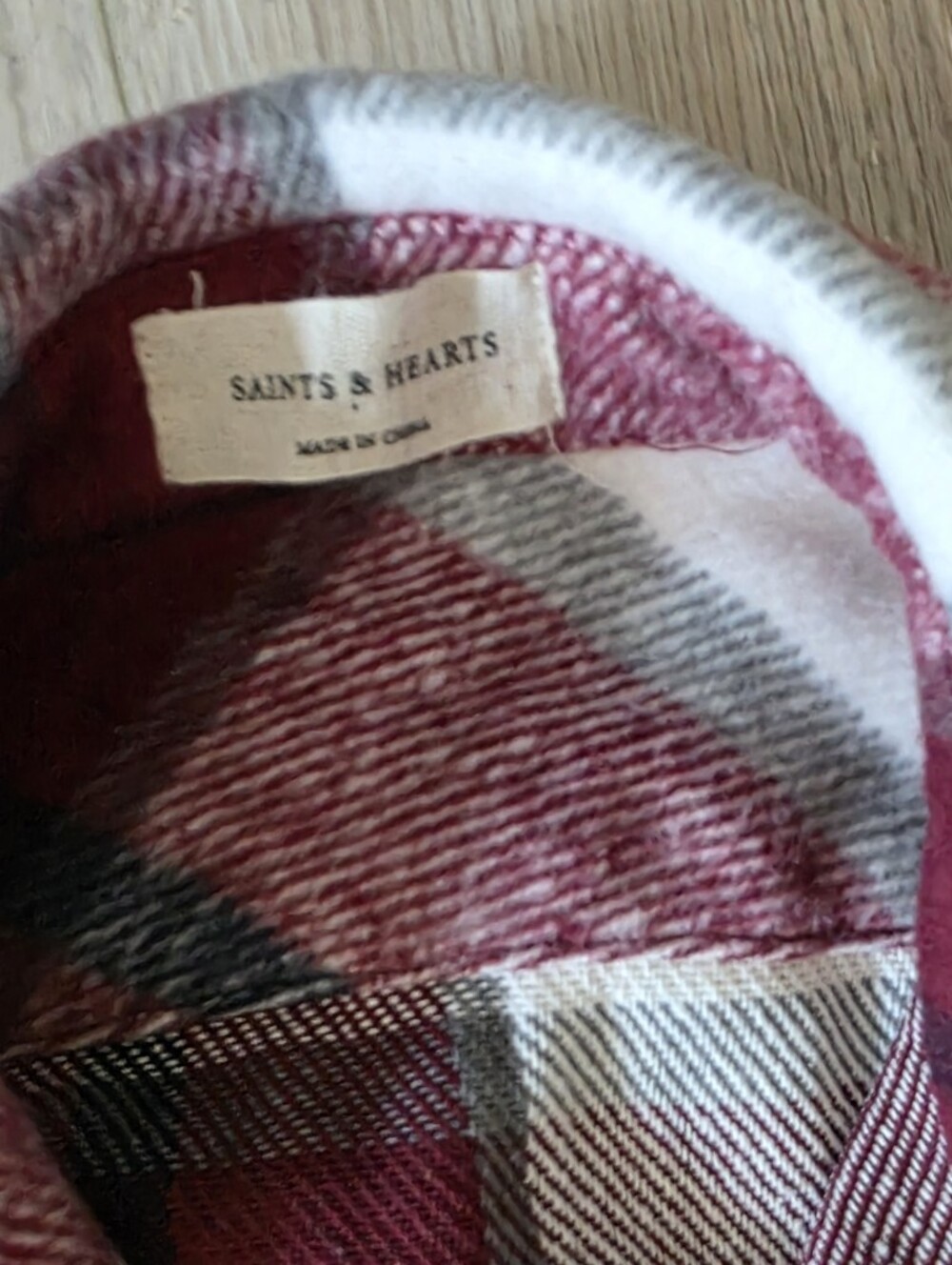 Cranberry Red Plaid Shacket Women's